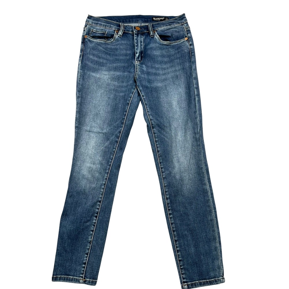 Blank NYC The Reade Crop Jeans Womens 29 Blue Medium Wash Denim Stretch